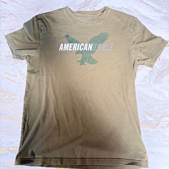 American Eagle Outfitters Men's Khaki Graphic Tee - Picture 1 of 5